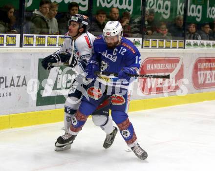 EBEL. Eishockey Bundesliga. EC VSV gegen Fehervar AV 19. Nikolas Petrik,  (VSV), Bence Stipsicz (Alba Volan). Villach, am 19.11.2017.
Foto: Kuess 


---
pressefotos, pressefotografie, kuess, qs, qspictures, sport, bild, bilder, bilddatenbank