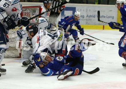 EBEL. Eishockey Bundesliga. EC VSV gegen Fehervar AV 19. Robert Flick,  (VSV), Jobathan Harty (Alba Volan). Villach, am 19.11.2017.
Foto: Kuess 


---
pressefotos, pressefotografie, kuess, qs, qspictures, sport, bild, bilder, bilddatenbank