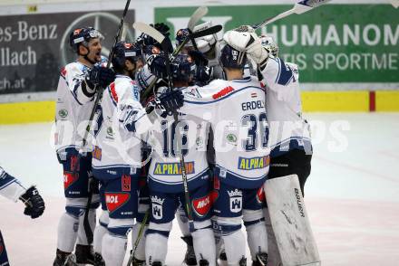 EBEL. Eishockey Bundesliga. EC VSV gegen Fehervar AV 19. Jubel (Alba Volan). Villach, am 19.11.2017.
Foto: Kuess 


---
pressefotos, pressefotografie, kuess, qs, qspictures, sport, bild, bilder, bilddatenbank