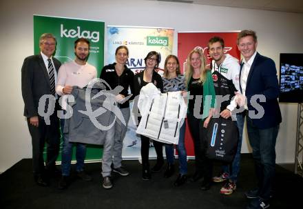Kaernten Sport. Sportlermeeting. Package Uebergabe.  Peter Kaiser, Albin Ouschan, Sandra Pollak, Julia Sciancalepore, Patrizia Pulling, Sandra Binz , Alexander Xandi Huber, Arno Arthofer. Klagenfurt, 20.11.2017.
Foto: Kuess 
---
pressefotos, pressefotografie, kuess, qs, qspictures, sport, bild, bilder, bilddatenbank