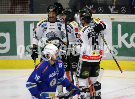 EBEL. Eishockey Bundesliga. EC VSV gegen Dornbirn Bulldogs. torjubel  (Dornbirn). Villach, am 24.11.2017.
Foto: Kuess 


---
pressefotos, pressefotografie, kuess, qs, qspictures, sport, bild, bilder, bilddatenbank