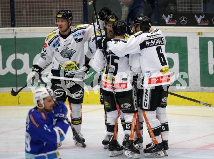 EBEL. Eishockey Bundesliga. EC VSV gegen Dornbirn Bulldogs. torjubel  (Dornbirn). Villach, am 24.11.2017.
Foto: Kuess 


---
pressefotos, pressefotografie, kuess, qs, qspictures, sport, bild, bilder, bilddatenbank