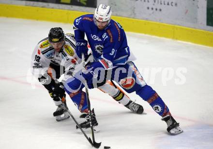EBEL. Eishockey Bundesliga. EC VSV gegen Dornbirn Bulldogs. Miha Verlic, (VSV), Ziga Pance  (Dornbirn). Villach, am 24.11.2017.
Foto: Kuess 


---
pressefotos, pressefotografie, kuess, qs, qspictures, sport, bild, bilder, bilddatenbank