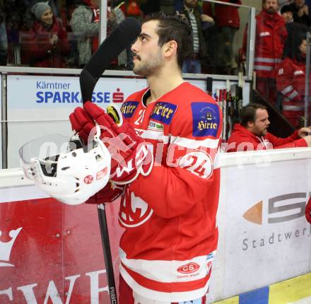 EBEL. Eishockey Bundesliga. KAC gegen 	HCB Suedtirol Alperia. Steven Strong (KAC). Klagenfurt, am 26.11.2017.
Foto: Kuess

---
pressefotos, pressefotografie, kuess, qs, qspictures, sport, bild, bilder, bilddatenbank