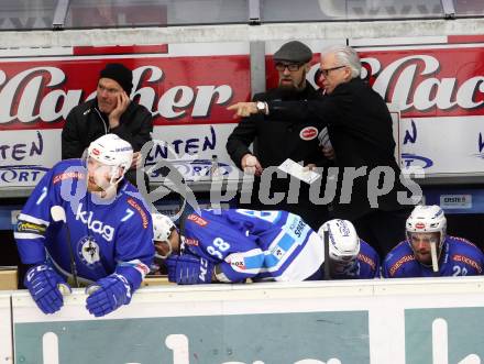 EBEL. Eishockey Bundesliga. EC VSV gegen Fehervar AV 19. Trainer Greg Holst, Co-Trainer Markus Peintner (VSV). Villach, am 24.11.2017.
Foto: Kuess 


---
pressefotos, pressefotografie, kuess, qs, qspictures, sport, bild, bilder, bilddatenbank