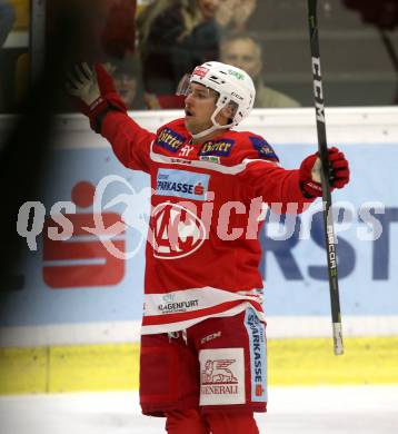 EBEL. Eishockey Bundesliga. KAC gegen 	HCB Suedtirol Alperia. Torjubel Philipp Kreuzer (KAC). Klagenfurt, am 26.11.2017.
Foto: Kuess

---
pressefotos, pressefotografie, kuess, qs, qspictures, sport, bild, bilder, bilddatenbank