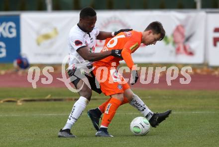 Fussball Tipico Bundesliga. RZ Pellets WAC gegen FK Austria Wien. Issiaka Ouedraogo,  (WAC), Dominik Prokop (Wien). Wolfsberg, am 26.11.2017.
Foto: Kuess

---
pressefotos, pressefotografie, kuess, qs, qspictures, sport, bild, bilder, bilddatenbank