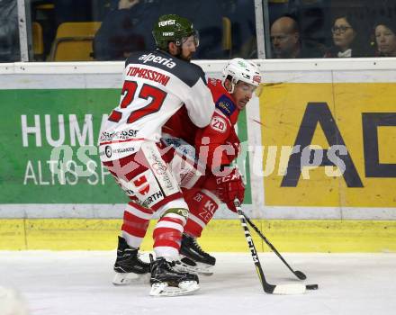 EBEL. Eishockey Bundesliga. KAC gegen 	HCB Suedtirol Alperia. Jonathan Rheault, (KAC), Matt Tomassoni  (Bozen). Klagenfurt, am 26.11.2017.
Foto: Kuess

---
pressefotos, pressefotografie, kuess, qs, qspictures, sport, bild, bilder, bilddatenbank