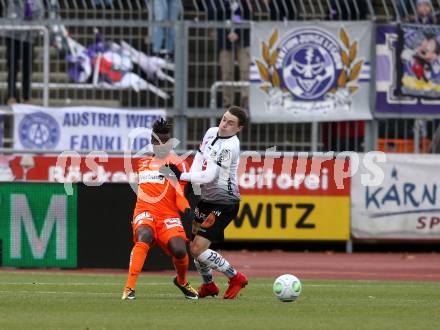 Fussball Tipico Bundesliga. RZ Pellets WAC gegen FK Austria Wien. Florian Flecker (WAC), Abdul Kadiri Mohammed (Wien). Wolfsberg, am 26.11.2017.
Foto: Kuess

---
pressefotos, pressefotografie, kuess, qs, qspictures, sport, bild, bilder, bilddatenbank