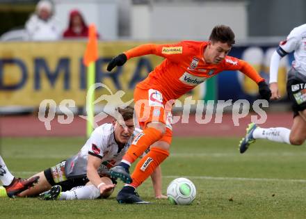 Fussball Tipico Bundesliga. RZ Pellets WAC gegen FK Austria Wien. Daniel Drescher, (WAC), Dominik Prokop (Wien). Wolfsberg, am 26.11.2017.
Foto: Kuess

---
pressefotos, pressefotografie, kuess, qs, qspictures, sport, bild, bilder, bilddatenbank