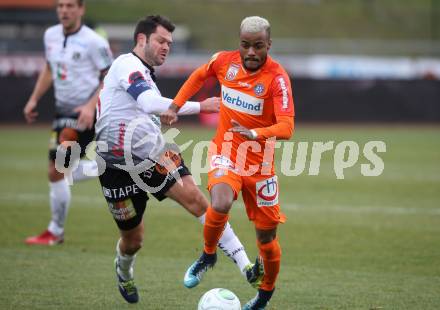 Fussball Tipico Bundesliga. RZ Pellets WAC gegen FK Austria Wien. Nemanja Rnic, (WAC), Felipe Augusto Rodrigues Pires (Wien). Wolfsberg, am 26.11.2017.
Foto: Kuess

---
pressefotos, pressefotografie, kuess, qs, qspictures, sport, bild, bilder, bilddatenbank