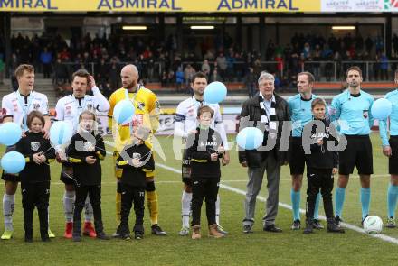Fussball Tipico Bundesliga. RZ Pellets WAC gegen FK Austria Wien. Daniel Drescher, Christopher Wernitznig, Alexander Kofler, Nemanja Rnic, Landeshauptmann Peter Kaiser (WAC). Wolfsberg, am 26.11.2017.
Foto: Kuess

---
pressefotos, pressefotografie, kuess, qs, qspictures, sport, bild, bilder, bilddatenbank