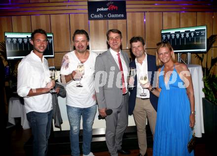 Fussball. Poker. ErÃ¶ffnung Poker Europameisterschaft. Gernot Messner, Gerald Golker, Dietmar Riegler, Waltraud Riegler (WAC). Velden, am 19.7.2017.
Foto: Kuess
---
pressefotos, pressefotografie, kuess, qs, qspictures, sport, bild, bilder, bilddatenbank