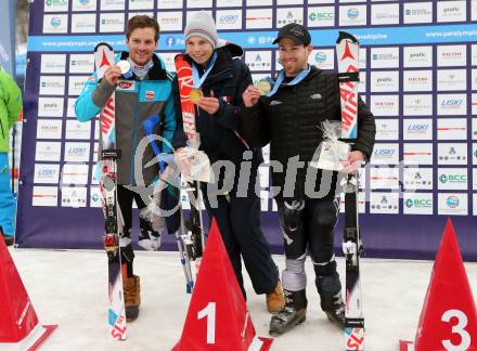 Schi Alpin. Worls Para Alpine Skiing. Thomas Grochar (AUT), Arthur Bauchet (FRA), Adam Hall (NZL). Tarvis, am 31.1.2017.
Foto: Kuess
---
pressefotos, pressefotografie, kuess, qs, qspictures, sport, bild, bilder, bilddatenbank