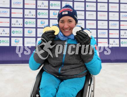 Schi Alpin. Worls Para Alpine Skiing. Claudia Loesch (AUT). Tarvis, am 31.1.2017.
Foto: Kuess
---
pressefotos, pressefotografie, kuess, qs, qspictures, sport, bild, bilder, bilddatenbank