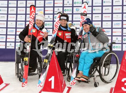 Schi Alpin. Worls Para Alpine Skiing. Anna Lena Forster, Anna Schaffelhuber (GER), Claudia Loesch (AUT). Tarvis, am 31.1.2017.
Foto: Kuess
---
pressefotos, pressefotografie, kuess, qs, qspictures, sport, bild, bilder, bilddatenbank