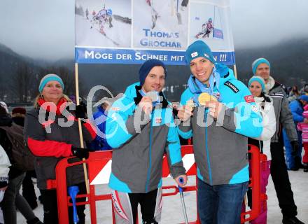 Schi Alpin. Worls Para Alpine Skiing. Thomas Grochar, Markus Salcher,  (AUT). Tarvis, am 31.1.2017.
Foto: Kuess
---
pressefotos, pressefotografie, kuess, qs, qspictures, sport, bild, bilder, bilddatenbank