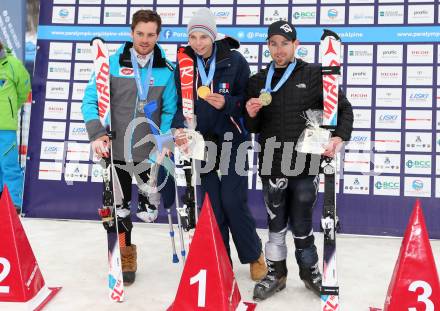 Schi Alpin. Worls Para Alpine Skiing. Thomas Grochar (AUT), Arthur Bauchet (FRA), Adam Hall (NZL). Tarvis, am 31.1.2017.
Foto: Kuess
---
pressefotos, pressefotografie, kuess, qs, qspictures, sport, bild, bilder, bilddatenbank
