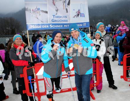 Schi Alpin. Worls Para Alpine Skiing. Thomas Grochar, Markus Salcher,  (AUT). Tarvis, am 31.1.2017.
Foto: Kuess
---
pressefotos, pressefotografie, kuess, qs, qspictures, sport, bild, bilder, bilddatenbank