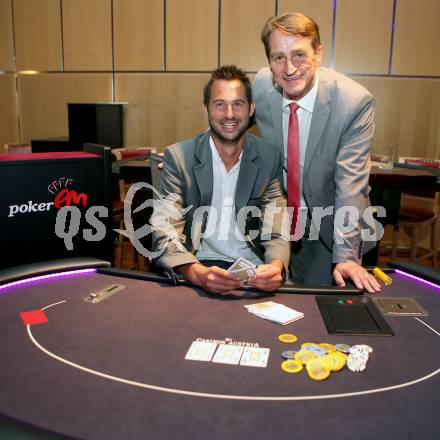 Fussball. Poker. ErÃ¶ffnung Poker Europameisterschaft. Gernot Messner (WAC), Gerald Golker. Velden, am 19.7.2017.
Foto: Kuess
---
pressefotos, pressefotografie, kuess, qs, qspictures, sport, bild, bilder, bilddatenbank