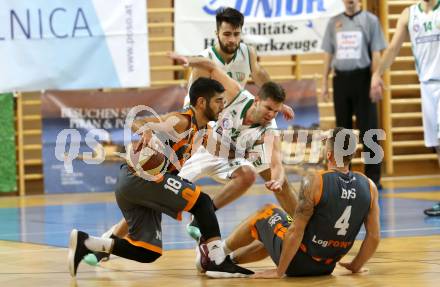 Basketball  ABL Cup 17/18 . KOS Celovec gegen Klosterneuburg Dukes. Christian Erschen, Marin Sliskovic (KOS Celovec), Oguz Timur Kilic, Timur Bas (Klosterneuburg Dukes). Klagenfurt, am 1.12.2017.
Foto: Kuess

---
pressefotos, pressefotografie, kuess, qs, qspictures, sport, bild, bilder, bilddatenbank