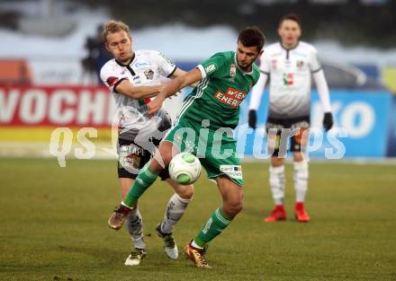 Fussball Tipico Bundesliga. RZ Pellets WAC gegen Rapid Wien. Christoph Rabitsch, (WAC),  Giorgi Kvilitaia (Rapid). Wolfsberg, am 2.12.2017.
Foto: Kuess

---
pressefotos, pressefotografie, kuess, qs, qspictures, sport, bild, bilder, bilddatenbank