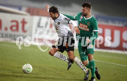 Fussball Tipico Bundesliga. RZ Pellets WAC gegen Rapid Wien. Nemanja Rnic, (WAC), Philipp Prosenik (Rapid). Wolfsberg, am 2.12.2017.
Foto: Kuess

---
pressefotos, pressefotografie, kuess, qs, qspictures, sport, bild, bilder, bilddatenbank