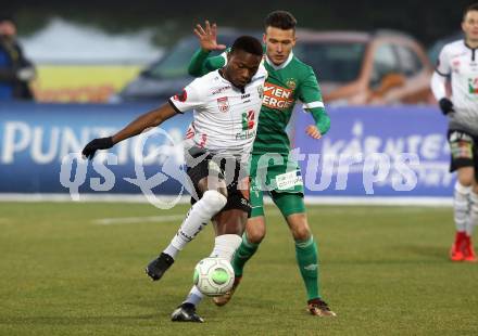 Fussball Tipico Bundesliga. RZ Pellets WAC gegen Rapid Wien. Issiaka Ouedraogo,  (WAC), Dejan Ljubicic (Rapid). Wolfsberg, am 2.12.2017.
Foto: Kuess

---
pressefotos, pressefotografie, kuess, qs, qspictures, sport, bild, bilder, bilddatenbank