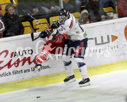EBEL. Eishockey Bundesliga. KAC gegen 	Fehervar AV 19. Jonathan Rheault, (KAC), Juha Uotila  (Alba Volan). Klagenfurt, am 3.12.2017.
Foto: Kuess

---
pressefotos, pressefotografie, kuess, qs, qspictures, sport, bild, bilder, bilddatenbank
