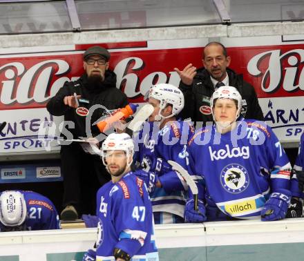 EBEL. Eishockey Bundesliga. EC VSV gegen HC Orli Znojmo. Trainer Markus Peintner, Co-Trainer Hans Winkler (VSV). Villach, am 10.12.2017.
Foto: Kuess 


---
pressefotos, pressefotografie, kuess, qs, qspictures, sport, bild, bilder, bilddatenbank