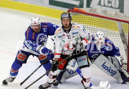 EBEL. Eishockey Bundesliga. EC VSV gegen HC Orli Znojmo. Lukas Herzog, Markus Schlacher, (VSV), Jakub Stehlik  (Znojmo). Villach, am 10.12.2017.
Foto: Kuess 


---
pressefotos, pressefotografie, kuess, qs, qspictures, sport, bild, bilder, bilddatenbank