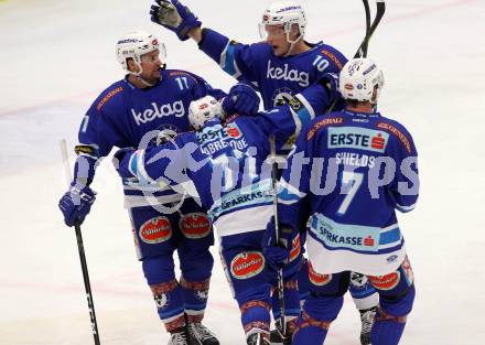 EBEL. Eishockey Bundesliga. EC VSV gegen HC Orli Znojmo. torjubel (VSV). Villach, am 10.12.2017.
Foto: Kuess 


---
pressefotos, pressefotografie, kuess, qs, qspictures, sport, bild, bilder, bilddatenbank
