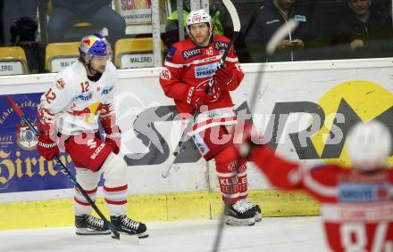 EBEL. Eishockey Bundesliga. KAC gegen 	EC Red Bull Salzburg. Torjubel Johannes Bischofberger (KAC). Klagenfurt, am 15.12.2017.
Foto: Kuess

---
pressefotos, pressefotografie, kuess, qs, qspictures, sport, bild, bilder, bilddatenbank