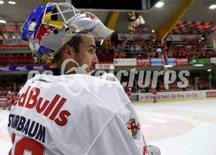 EBEL. Eishockey Bundesliga. KAC gegen 	EC Red Bull Salzburg. Bernhard Starkbaum (Salzburg). Klagenfurt, am 15.12.2017.
Foto: Kuess

---
pressefotos, pressefotografie, kuess, qs, qspictures, sport, bild, bilder, bilddatenbank