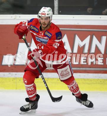 EBEL. Eishockey Bundesliga. KAC gegen 	EC Red Bull Salzburg. Steven Strong (KAC). Klagenfurt, am 15.12.2017.
Foto: Kuess

---
pressefotos, pressefotografie, kuess, qs, qspictures, sport, bild, bilder, bilddatenbank