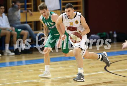 Basketball 2. Bundesliga. Grunddurchgang. 13. Runde. Woerthersee Piraten gegen KOS Celovec. Kushtrim Dvorani,  (Piraten),  Ziga Erculj,  (KOS). Klagenfurt, am 16.12.2017.
Foto: Kuess
---
pressefotos, pressefotografie, kuess, qs, qspictures, sport, bild, bilder, bilddatenbank