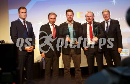Sportgala. Nacht des Sports. Ehrung Sportler des Jahres.  Armin Assinger, Peter Gauper, Max Franz, Peter Gasser, Landeshauptmann Peter Kaiser. Velden, 20.12.2017.
Foto: Kuess 
---
pressefotos, pressefotografie, kuess, qs, qspictures, sport, bild, bilder, bilddatenbank