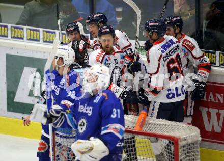 EBEL. Eishockey Bundesliga. EC VSV gegen KHL Medvescak Zagreb. Torjubel  (Zagreb). Villach, am 26.12.2017.
Foto: Kuess 


---
pressefotos, pressefotografie, kuess, qs, qspictures, sport, bild, bilder, bilddatenbank