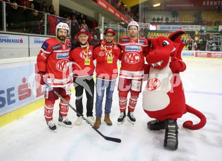 EBEL. Eishockey Bundesliga. KAC gegen VSV. Antenne Fans, Thomas Koch, Jamie Lundmark (KAC). Klagenfurt, am 28.12.2017.
Foto: Kuess

---
pressefotos, pressefotografie, kuess, qs, qspictures, sport, bild, bilder, bilddatenbank