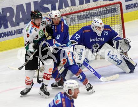 EBEL. Eishockey Bundesliga. EC VSV gegen Moser Medical Graz99ers. Lukas Herzog, Nico Brunner, (VSV), Daniel Natter (Graz). Villach, am 1.1.2018.
Foto: Kuess 


---
pressefotos, pressefotografie, kuess, qs, qspictures, sport, bild, bilder, bilddatenbank