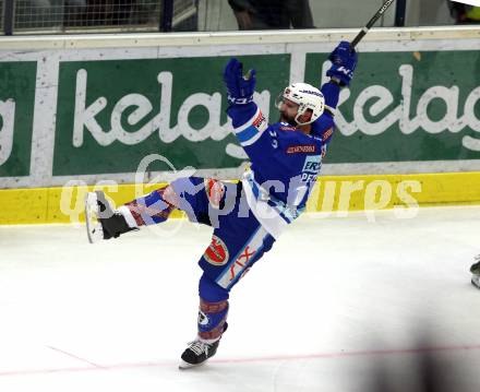 EBEL. Eishockey Bundesliga. EC VSV gegen KAC. Torjubel Nikolas Petrik (VSV). Villach, am 3.1.2018.
Foto: Kuess 


---
pressefotos, pressefotografie, kuess, qs, qspictures, sport, bild, bilder, bilddatenbank