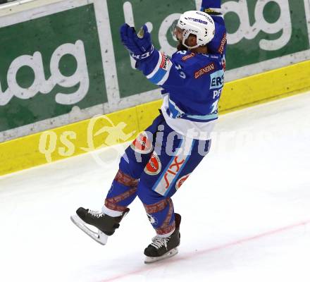 EBEL. Eishockey Bundesliga. EC VSV gegen KAC. Torjubel Nikolas Petrik (VSV). Villach, am 3.1.2018.
Foto: Kuess 


---
pressefotos, pressefotografie, kuess, qs, qspictures, sport, bild, bilder, bilddatenbank