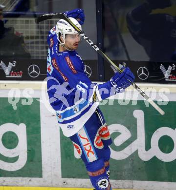 EBEL. Eishockey Bundesliga. EC VSV gegen HCB Suedtirol Alperia. Torjubel Miha Verlic (VSV). Villach, am 7.1.2018.
Foto: Kuess 


---
pressefotos, pressefotografie, kuess, qs, qspictures, sport, bild, bilder, bilddatenbank