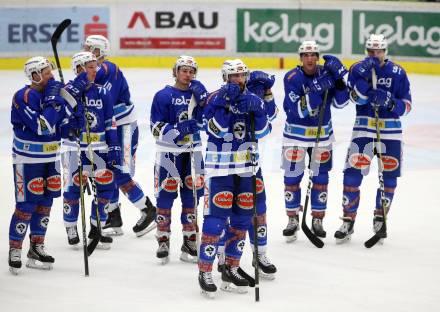 EBEL. Eishockey Bundesliga. EC VSV gegen HCB Suedtirol Alperia. Jordan Hickmott, Bernd Kragl, Andrew Sarauer, Istvan Sofron, Miha Verlic (VSV). Villach, am 7.1.2018.
Foto: Kuess 


---
pressefotos, pressefotografie, kuess, qs, qspictures, sport, bild, bilder, bilddatenbank