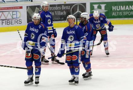 EBEL. Eishockey Bundesliga. EC VSV gegen HCB Suedtirol Alperia. Valentin Leiler, Gerd Kragl, Nico Brunner, Jordan Hickmott (VSV). Villach, am 7.1.2018.
Foto: Kuess 


---
pressefotos, pressefotografie, kuess, qs, qspictures, sport, bild, bilder, bilddatenbank