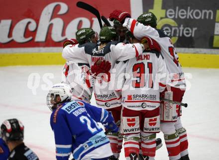 EBEL. Eishockey Bundesliga. EC VSV gegen HCB Suedtirol Alperia. Torjubel Bozen. Villach, am 7.1.2018.
Foto: Kuess 


---
pressefotos, pressefotografie, kuess, qs, qspictures, sport, bild, bilder, bilddatenbank