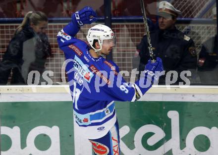 EBEL. Eishockey Bundesliga. EC VSV gegen HCB Suedtirol Alperia. Torjubel Miha Verlic (VSV). Villach, am 7.1.2018.
Foto: Kuess 


---
pressefotos, pressefotografie, kuess, qs, qspictures, sport, bild, bilder, bilddatenbank