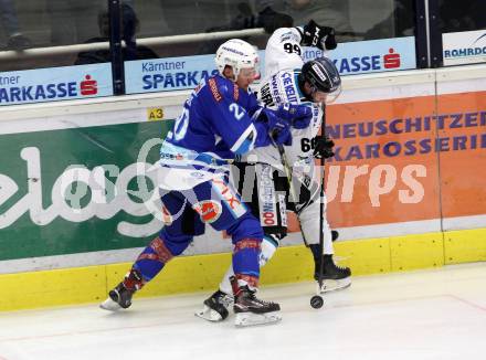 EBEL. Eishockey Bundesliga. EC VSV gegen EHC Liwest Black Wings Linz. Nico Brunner, (VSV), Stefan Gaffal  (Linz). Villach, am 19.1.2018.
Foto: Kuess 


---
pressefotos, pressefotografie, kuess, qs, qspictures, sport, bild, bilder, bilddatenbank