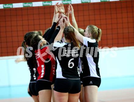 Volleyball 2. Bundesliga Frauen. VBK Woerthersee Loewen Klagenfurt gegen Volleys Brueckl. Jubel  (Brueckl). Klagenfurt, am 20.1.2018. 
Foto: Kuess
---
pressefotos, pressefotografie, kuess, qs, qspictures, sport, bild, bilder, bilddatenbank