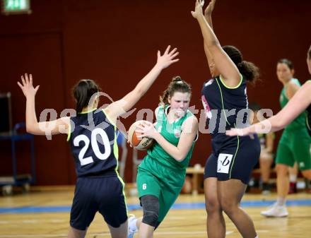 Basketball 2. Bundesliga Frauen. KOS Flames Celovec gegen BK Mattersburg Rocks. Alina Seher (KOS), Csenge Farkas, Yara Schaefer-Tsahe (Mattersburg). Klagenfurt, am 20.1.2018.
Foto: Kuess
---
pressefotos, pressefotografie, kuess, qs, qspictures, sport, bild, bilder, bilddatenbank